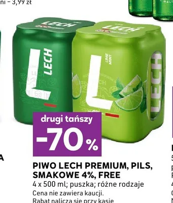 Piwo Lech Smakowe 4% 4-pak 500 ml promocja w Stokrotka