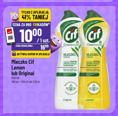 Mleczko Cif Original promocja w POLOmarket