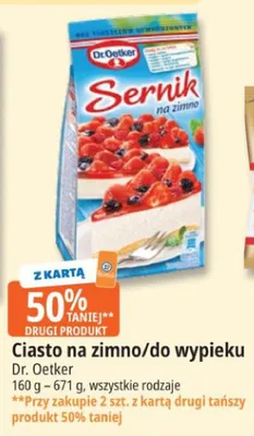 Ciasto na zimno Dr. Oetker promocja w Leclerc