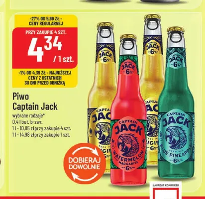 Piwo Captain Jack Watermelon Margarita promocja w POLOmarket