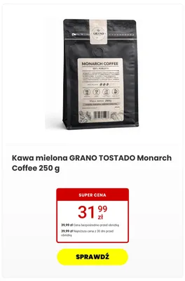 Kawa mielona Grano Tostado Monarch Coffee promocja w Media Expert
