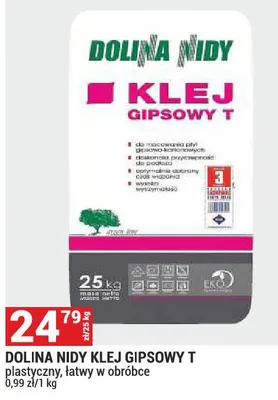 Dolina Nidy Klej Gipsowy T plastyczny łatwy w obróbce promocja w Merkury Market