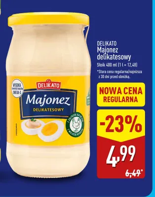 Majonez delikatesowy Delikato promocja w Aldi