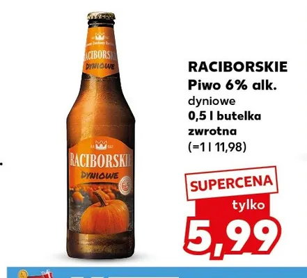 Piwo dyniowe Raciborskie promocja w Kaufland