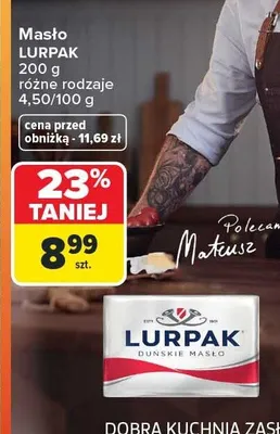 Masło do smarowania Lurpak różne rodzaje promocja w Carrefour