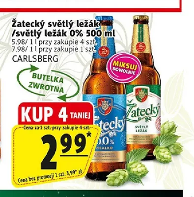 Piwo Žatecký Světlý Ležák promocja w Prim Market