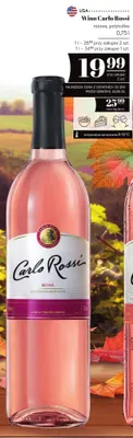 Wino różowe Carlo Rossi półsłodkie promocja w POLOmarket