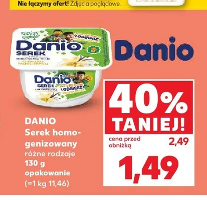 Serek homogenizowany waniliowy Danio promocja w Kaufland