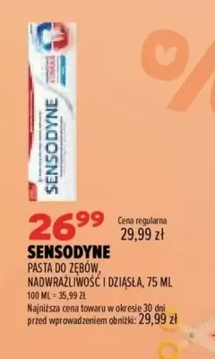 Pasta do zębów nadwrażliwość i dziąsła Sensodyne promocja w Drogerie Natura