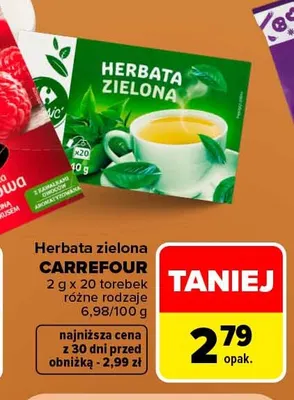 Herbata zielona Carrefour promocja w Carrefour