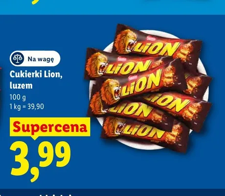 Cukierki Lion luzem promocja w Lidl