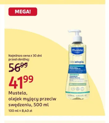 Olejek myjący przeciw swędzeniu Mustela promocja w Rossmann