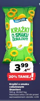 Krążki o smaku cebulowym Snaxters promocja w Netto