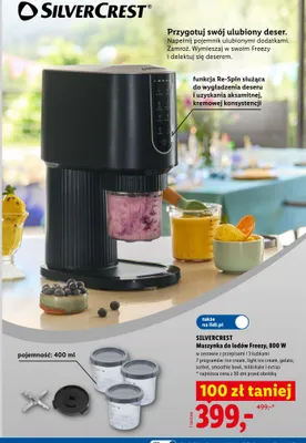 Maszynka do lodów Silvercrest Freezy promocja w Lidl