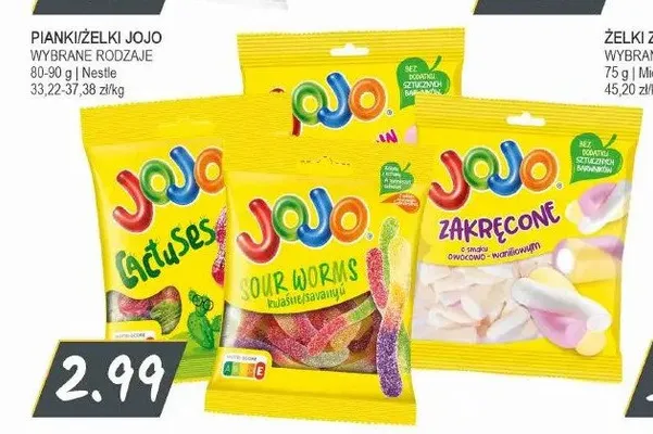 Żelki Jojo Sour Worms promocja w Słoneczko