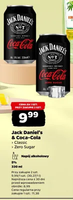 Napój alkoholowy Jack Daniel's & Coca-Cola Classic promocja w Netto