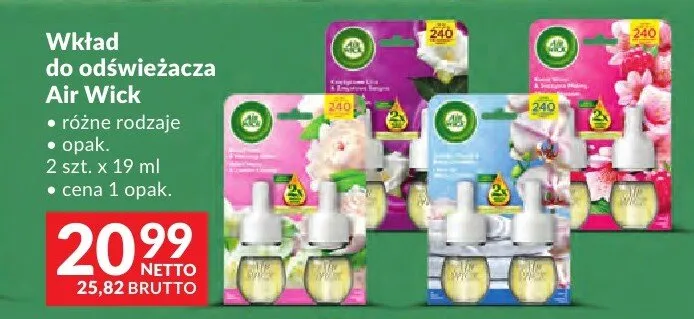 Wkład do odświeżacza Air Wick 2-pak promocja w Makro