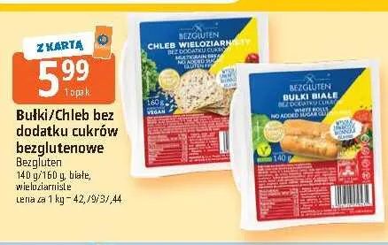 Bułki białe bezglutenowe bez dodatku cukrów Bezgluten promocja w Leclerc