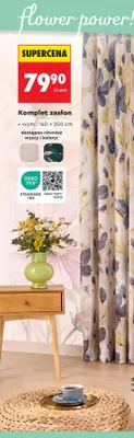 Komplet zasłon 140x250 cm promocja w Biedronka
