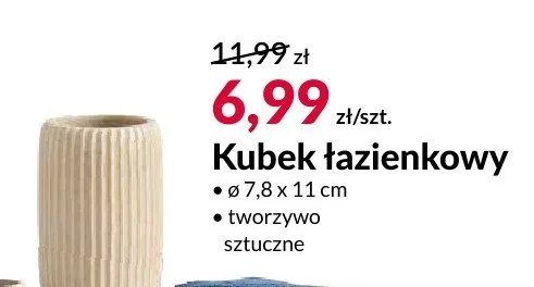 Kubek łazienkowy promocja w Salony Agata