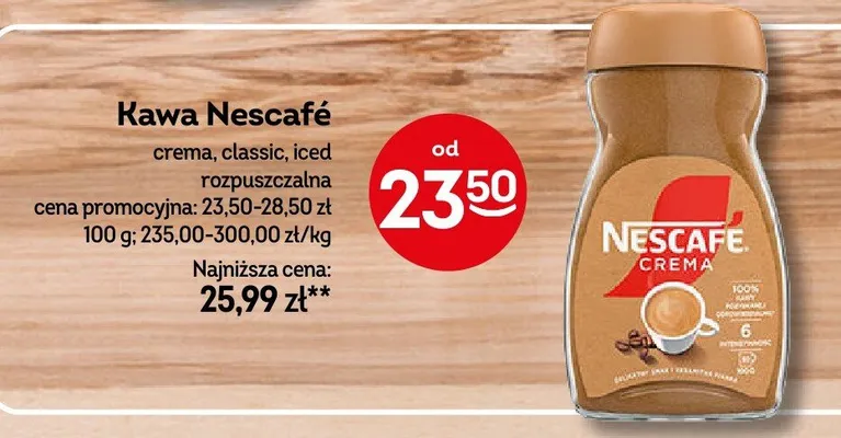 Kawa Nescafé crema, classic, iced rozpuszczalna promocja w Żabka