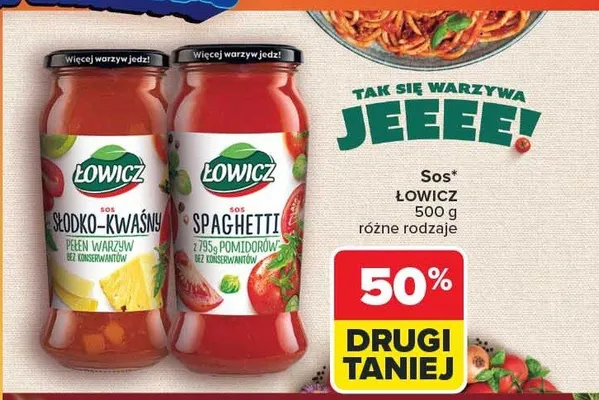 Sos spaghetti Łowicz promocja w Carrefour