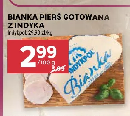 Bianka pierś gotowana z indyka Indykpol promocja w Stokrotka