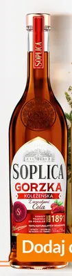 Wódka Soplica Gorzka Koleżeńska z orzeszkami Cola 25% promocja w Lidl
