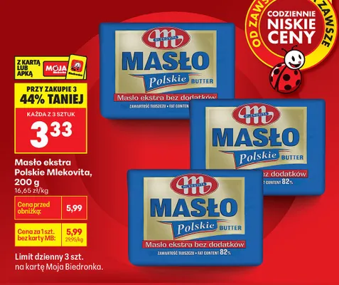 Masło ekstra polskie promocja w Biedronka