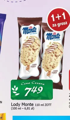 Lody Monte 110ml promocja w CEZAR Delikatesy