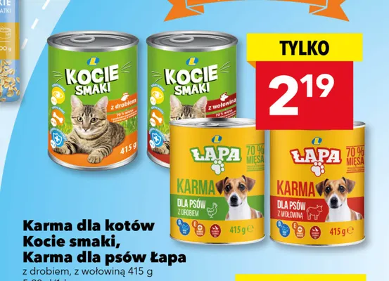 Karma dla kotów Kocie smaki z drobiem promocja w LEWIATAN