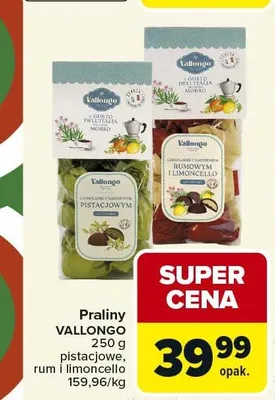 Praliny rum i limoncello Vallongo promocja w Carrefour