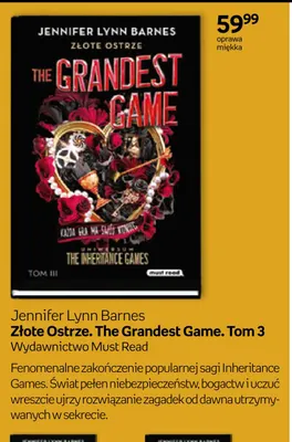 Książka Złote Ostrze. The Grandest Game. Tom 3 Jennifer Lynn Barnes promocja w Empik