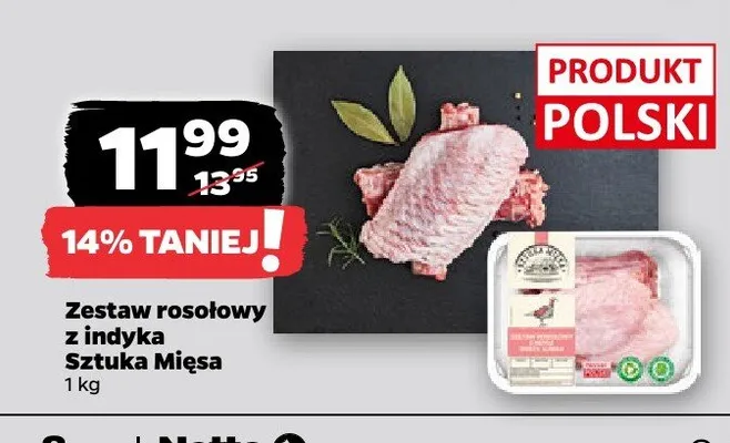 Zestaw rosołowy z indyka Sztuka Mięsa promocja w Netto