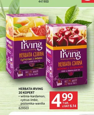 Herbata Irving wiśnia-kardamon promocja w Selgros