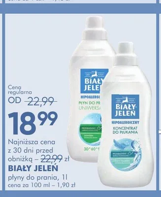 Koncentrat do płukania BIAŁY JELEŃ Hipoalergiczny 1l promocja w Super-Pharm