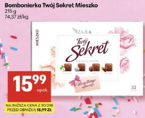 Bombonierka Twój Sekret Mieszko promocja w Delikatesy Centrum