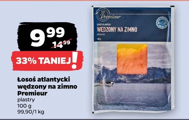 Łosoś atlantycki plastry wędzony na zimno promocja w Netto