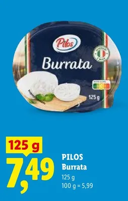 Burrata Pilos promocja w Lidl