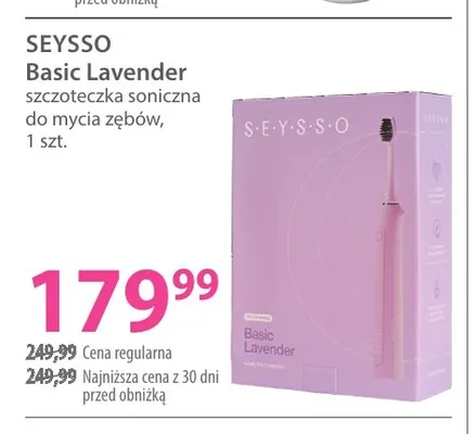 Szczoteczka soniczna do mycia zębów Basic Lavender Seysso promocja w Hebe