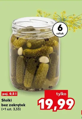 Słoiki bez zakrętek 6-pak 0,5 l promocja w Kaufland