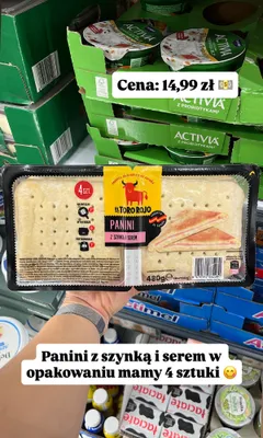 Panini z szynką i serem El Toro Rojo promocja w Biedronka