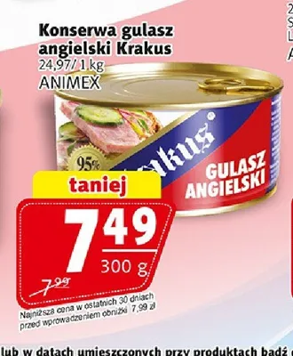 Konserwa gulasz angielski Krakus promocja w Prim Market