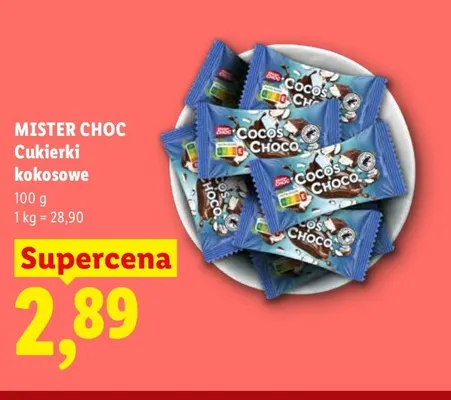 Cukierki kokosowe Mister Choc promocja w Lidl