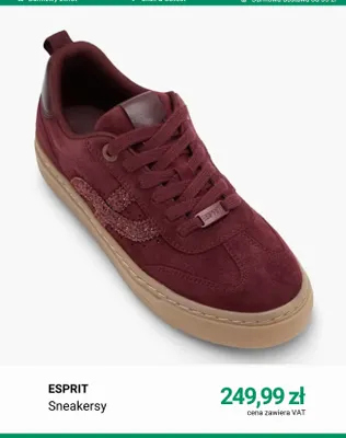 Sneakersy Esprit promocja w Deichmann
