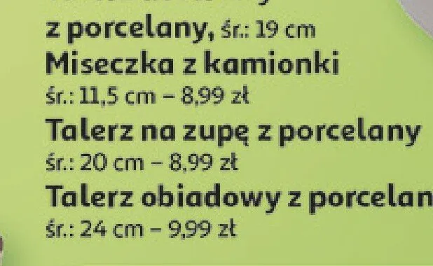 Talerz na zupę z porcelany promocja w Auchan