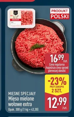Mięso mielone wołowe extra Mięsne Specjały promocja w Aldi