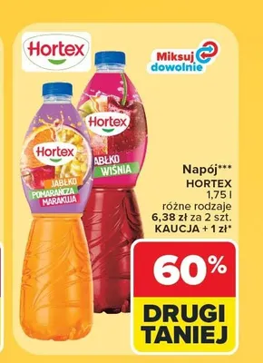 Napój Hortex jabłko pomarańcza marakuja promocja w Carrefour Market