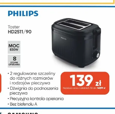 Toster Philips HD2511/90 promocja w Max Elektro