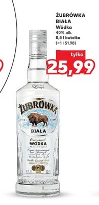 Wódka Żubrówka Biała 40% alk. promocja w Kaufland